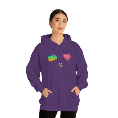 Gamer Fresh | Limited Edition Player Brain vs  Player Heart | Heavy Blend Unisex Hooded Sweatshirt