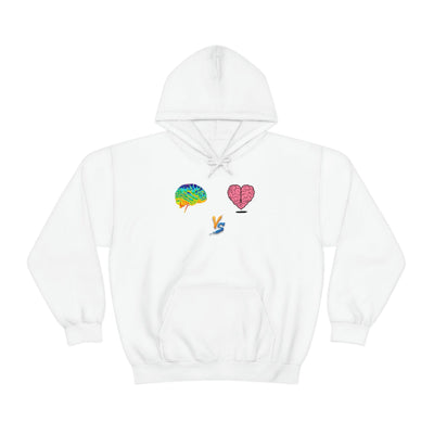 Gamer Fresh | Limited Edition Player Brain vs  Player Heart | Heavy Blend Unisex Hooded Sweatshirt