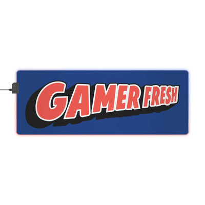 The Gamer Fresh | LED Gaming Computer Desk Mat | Dark Blue