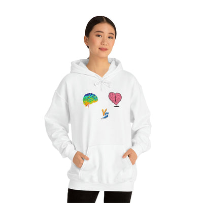 Gamer Fresh | Limited Edition Player Brain vs  Player Heart | Heavy Blend Unisex Hooded Sweatshirt