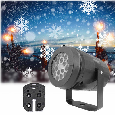 LED Christmas Snow Fall Light Projector Lamp