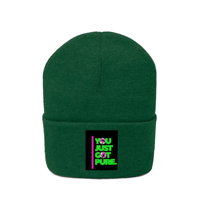 The You Just Got Pure Neon Green/Neon Pink Knitted Beanie Hat