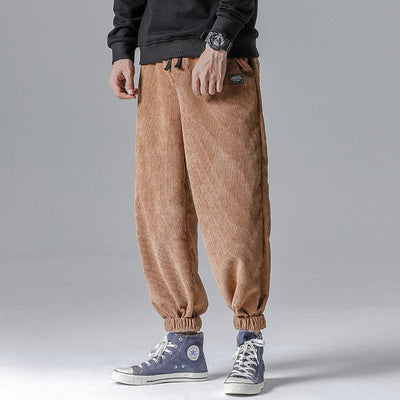 Men's Baggy Fleece Sweatpants with Bunched Leg Bottoms