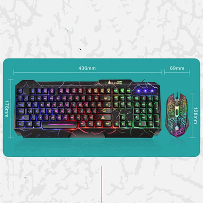 The "Redner 9V" Luminous LED Professional Gaming Keyboard and Mouse