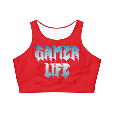 Gamer Fresh Limited Edition | Qahwah Pop | Fully Lined Padded Ladies Red Sports Bra