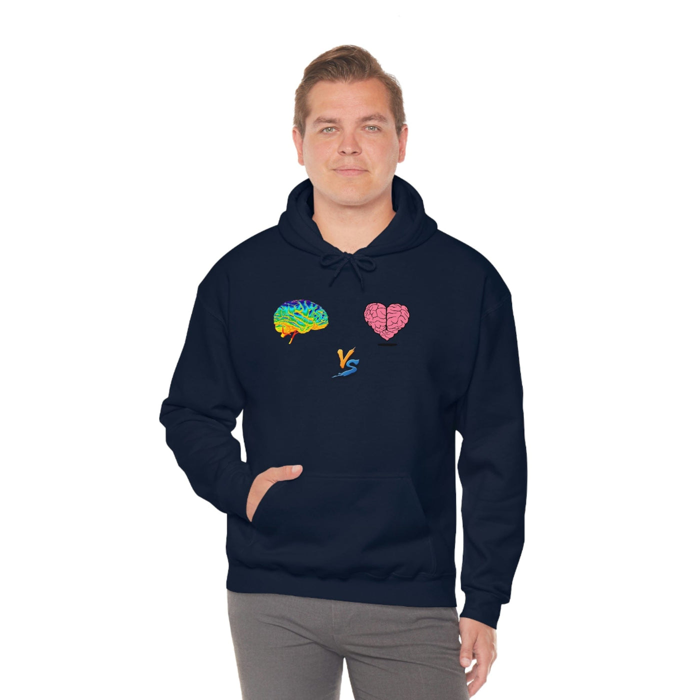 Gamer Fresh | Limited Edition Player Brain vs  Player Heart | Heavy Blend Unisex Hooded Sweatshirt