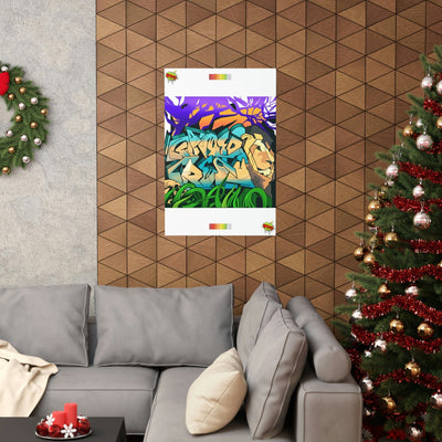 The Gamer Fresh Graffiti | Streamer All Art Lion | Premium Matte Vertical Poster