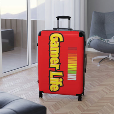 Gamer Fresh Journey's Premium On The Go Gaming Luggage Suitcases | RED