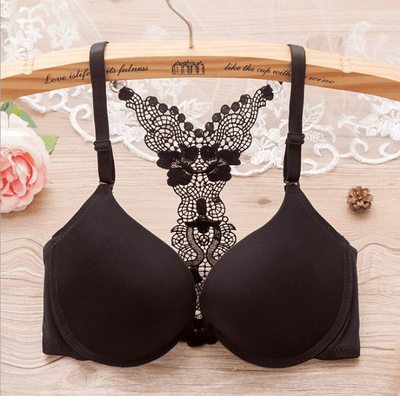 Lady's Butterfly Lace Adjustable Glossy Cosplay Lingerie Bra
