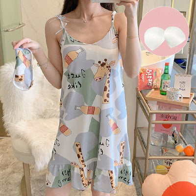 The "Twilight Jupiter Summer" Pure Cotton Pajama Nightgown
