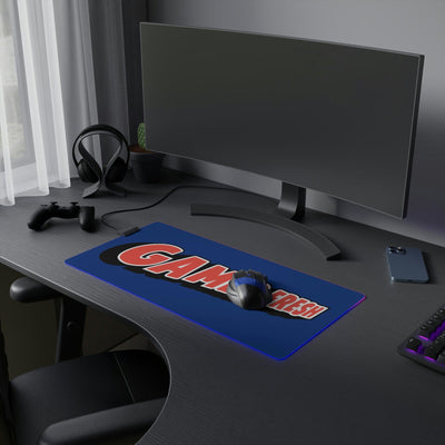 The Gamer Fresh | LED Gaming Computer Desk Mat | Dark Blue