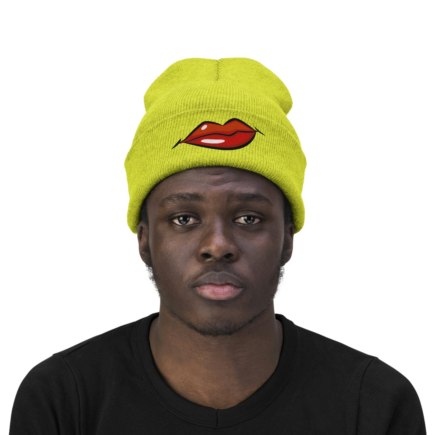 The Yellow Pucker Up Sweetie | Knitted Beanie Hat