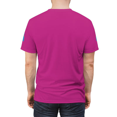 The All Magenta Premium Heart Energy Bar Unisex Cut & Sew T -Shirt