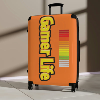 Gamer Fresh Journey's Premium On The Go Gaming Luggage Suitcases | Orange Crush
