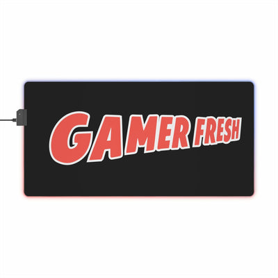 The Gamer Fresh | LED Gaming Computer Desk Mat | Black