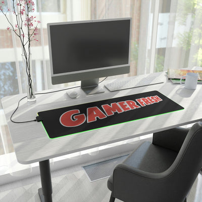 The Gamer Fresh | LED Gaming Computer Desk Mat | Black