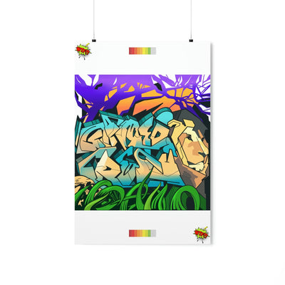 The Gamer Fresh Graffiti | Streamer All Art Lion | Premium Matte Vertical Poster