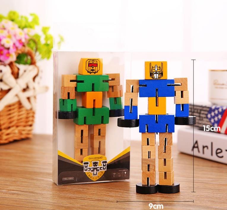 The Gunstar Wooden Robot Warriors Toy Collection