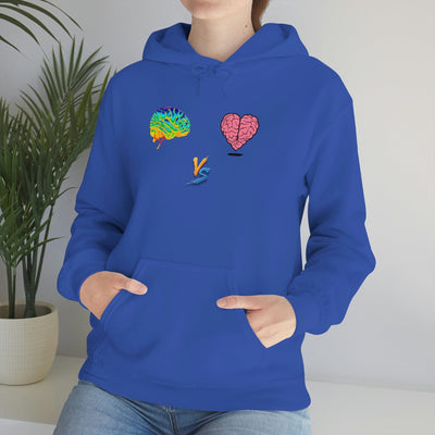Gamer Fresh | Limited Edition Player Brain vs  Player Heart | Heavy Blend Unisex Hooded Sweatshirt