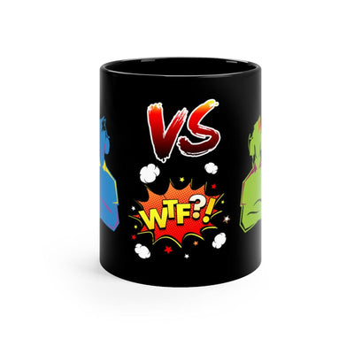 Gamer Fresh | Player 1 Versus Player 2 | WTF! It's On | 11 oz Black Coffee Mug