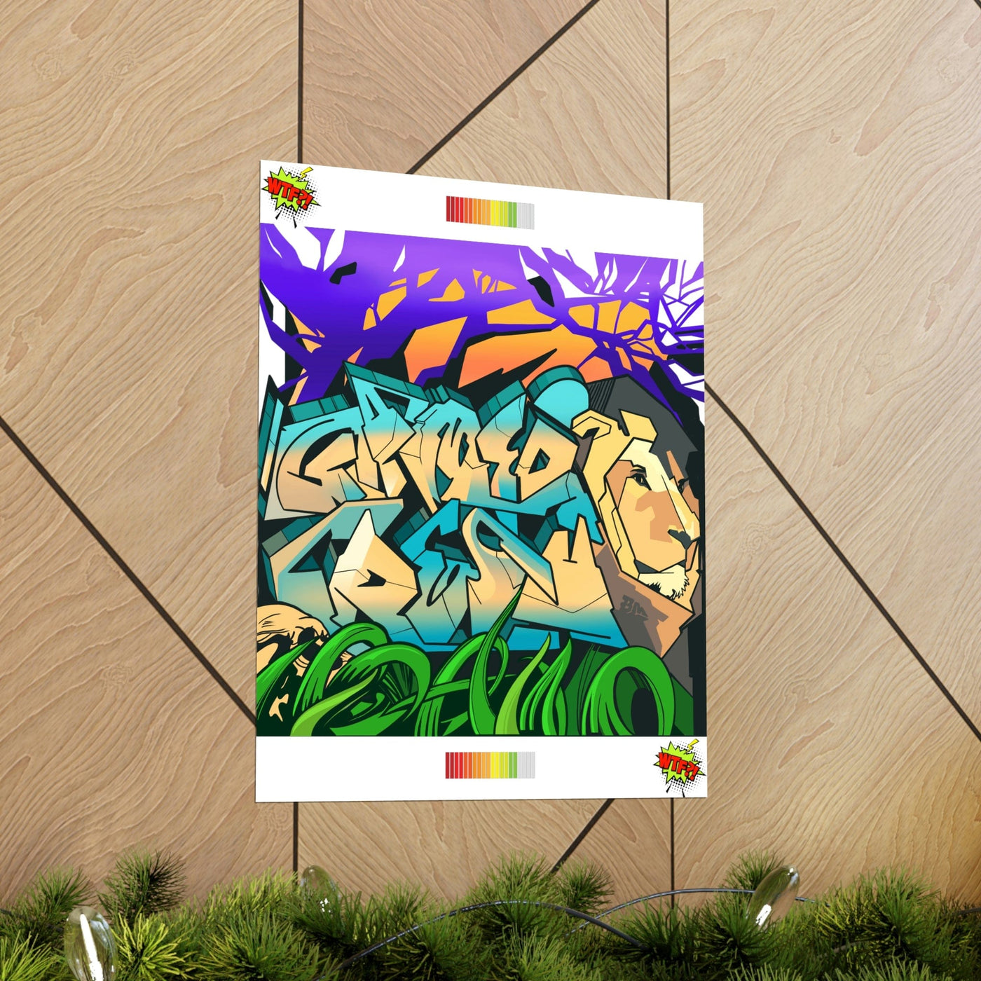 The Gamer Fresh Graffiti | Streamer All Art Lion | Premium Matte Vertical Poster