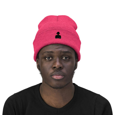 The Player One Neon Pink Knitted Beanie Hat
