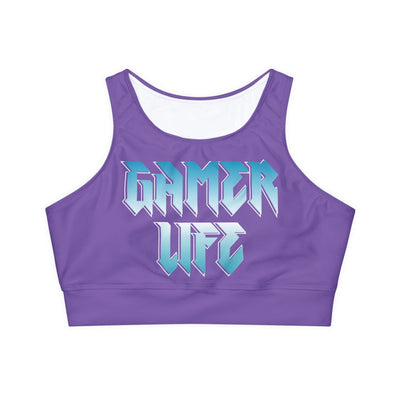 Gamer Fresh Limited Edition | Qahwah Pop | Fully Lined Padded Ladies Light Purple Sports Bra