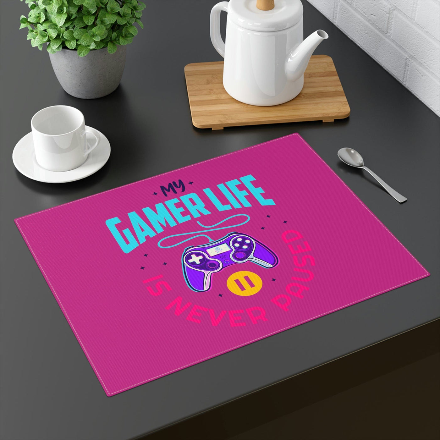 Gamer Life Never Paused | Violet Placemat