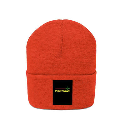 The Pure Heart Beat Wave Neon Pink Knitted Beanie Hat