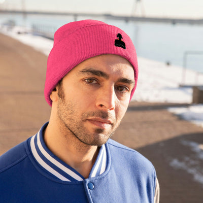 The Player One Neon Pink Knitted Beanie Hat