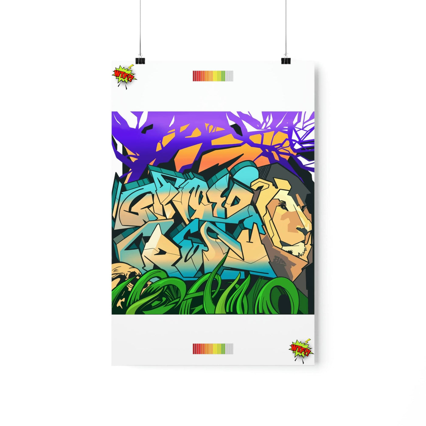 The Gamer Fresh Graffiti | Streamer All Art Lion | Premium Matte Vertical Poster