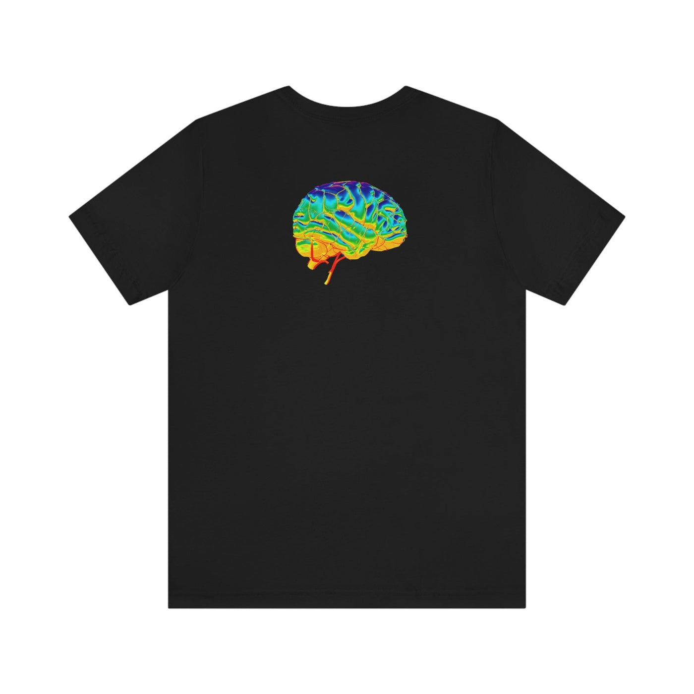 Heart vs Brain On The Back White Jersey Short Sleeve T-shirt