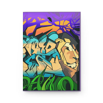 The Gamer Fresh Graffiti Streamer All Art Lion Controller | NYC Mural Matte Hardcover Journal | Purple Notebook