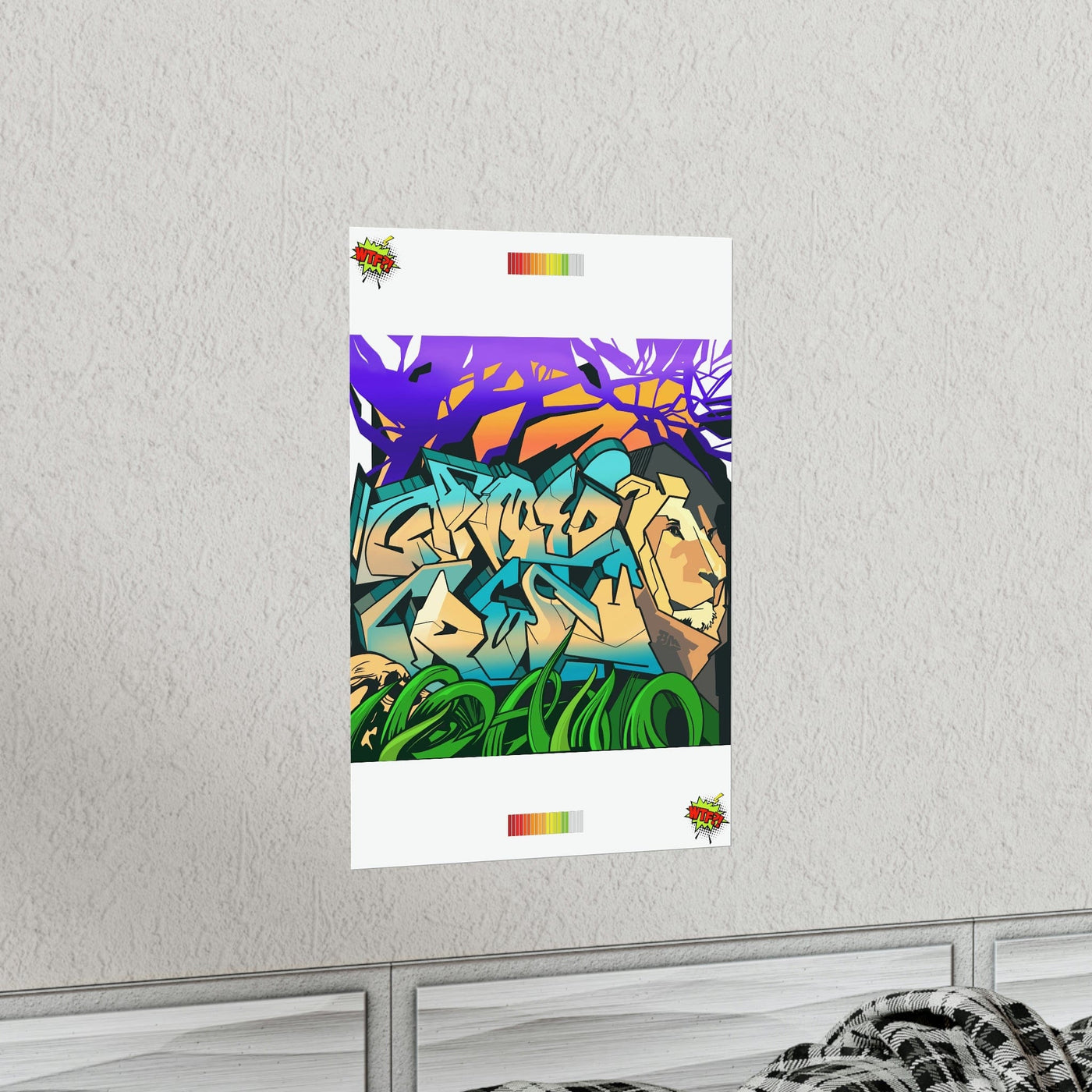 The Gamer Fresh Graffiti | Streamer All Art Lion | Premium Matte Vertical Poster