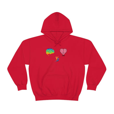 Gamer Fresh | Limited Edition Player Brain vs  Player Heart | Heavy Blend Unisex Hooded Sweatshirt