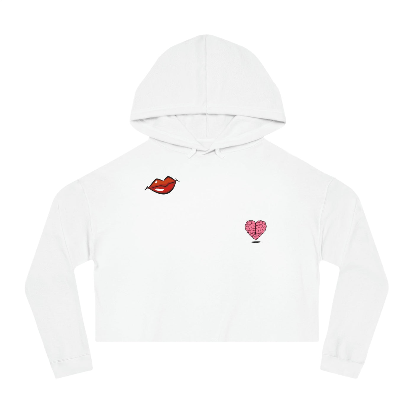 Gamer Fresh Exclusive | Kiss My Heart Hope To Cake | Women's Cropped Hoodie Top Sweatshirt