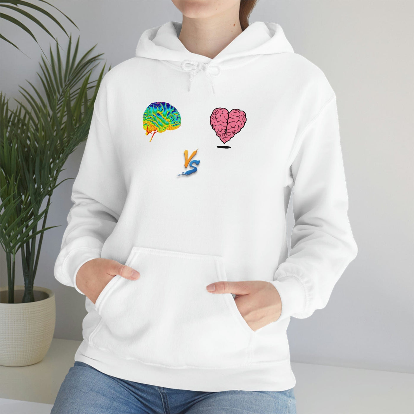 Gamer Fresh | Limited Edition Player Brain vs  Player Heart | Heavy Blend Unisex Hooded Sweatshirt
