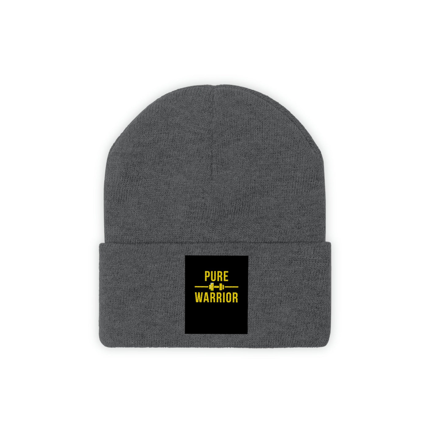 The Pure Warrior Black/Yellow/Grey Knit Beanie Hat