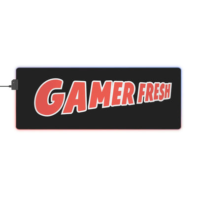 The Gamer Fresh | LED Gaming Computer Desk Mat | Black