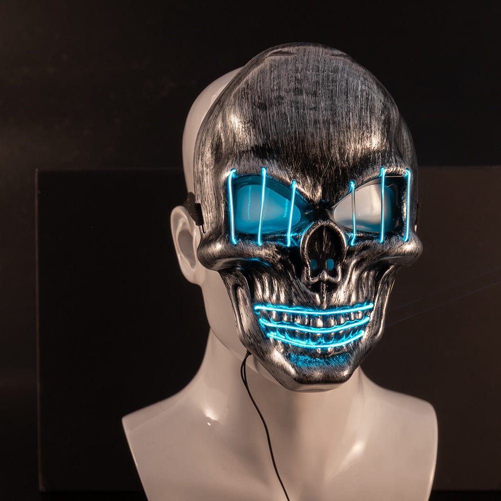 The Gamer Fresh "Chrome Dome Bedlam Skull" LED Luminous Halloween Face Mask