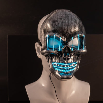 The Gamer Fresh "Chrome Dome Bedlam Skull" LED Luminous Halloween Face Mask