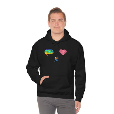 Gamer Fresh | Limited Edition Player Brain vs  Player Heart | Heavy Blend Unisex Hooded Sweatshirt