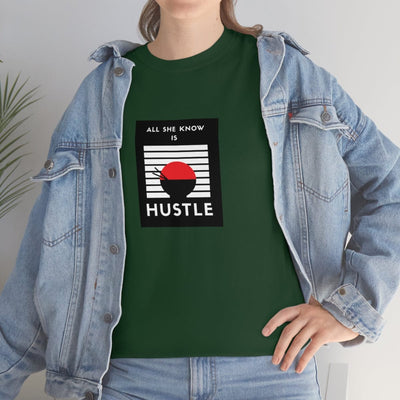 Gamer Fresh | All She Know Is Hustle | Womens Guarantee | Heavy Premium T-shirt
