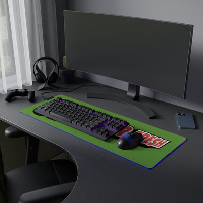 The Gamer Fresh | LED Gaming Computer Desk Mat | Kelly Green