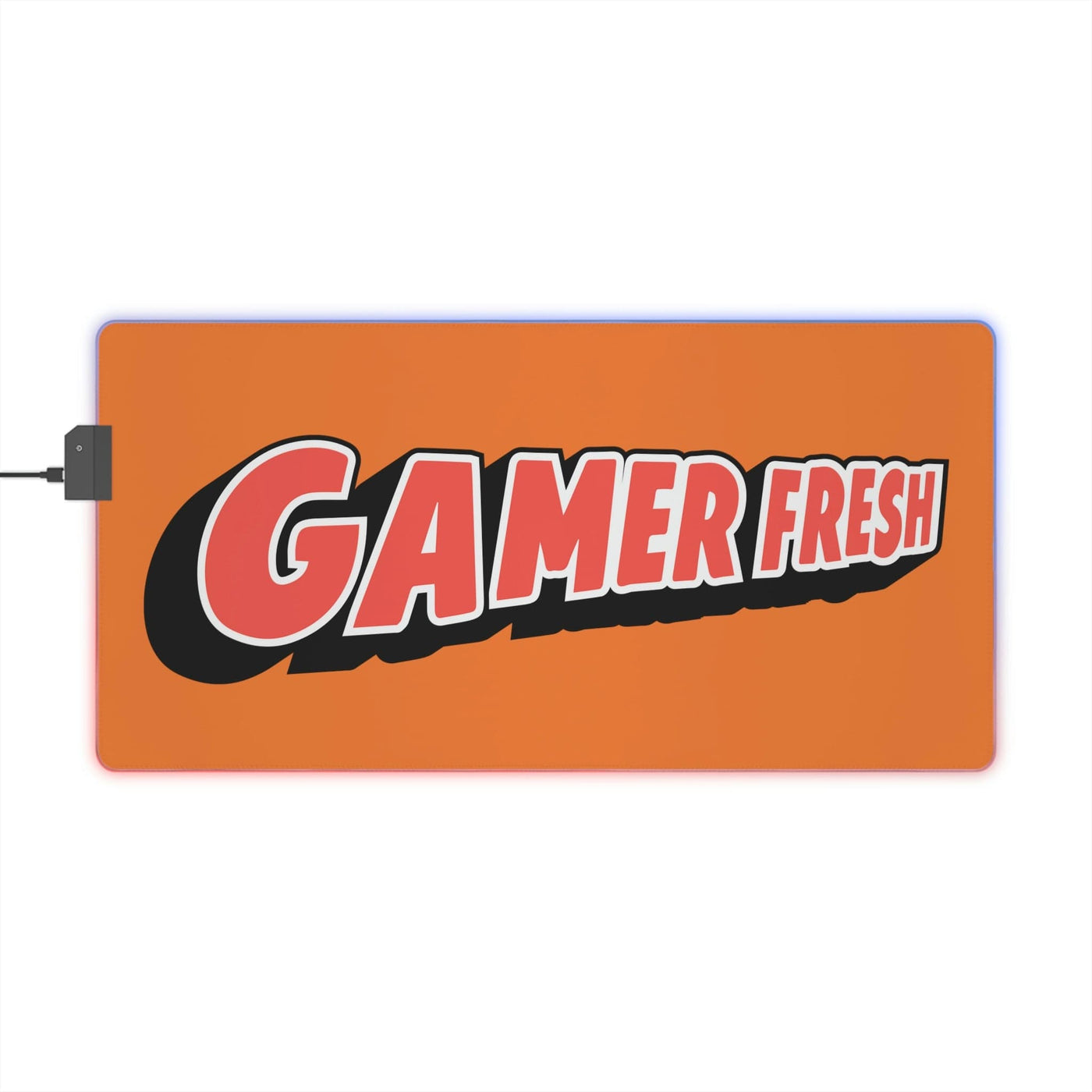 The Gamer Fresh | LED Gaming Computer Desk Mat | Orange