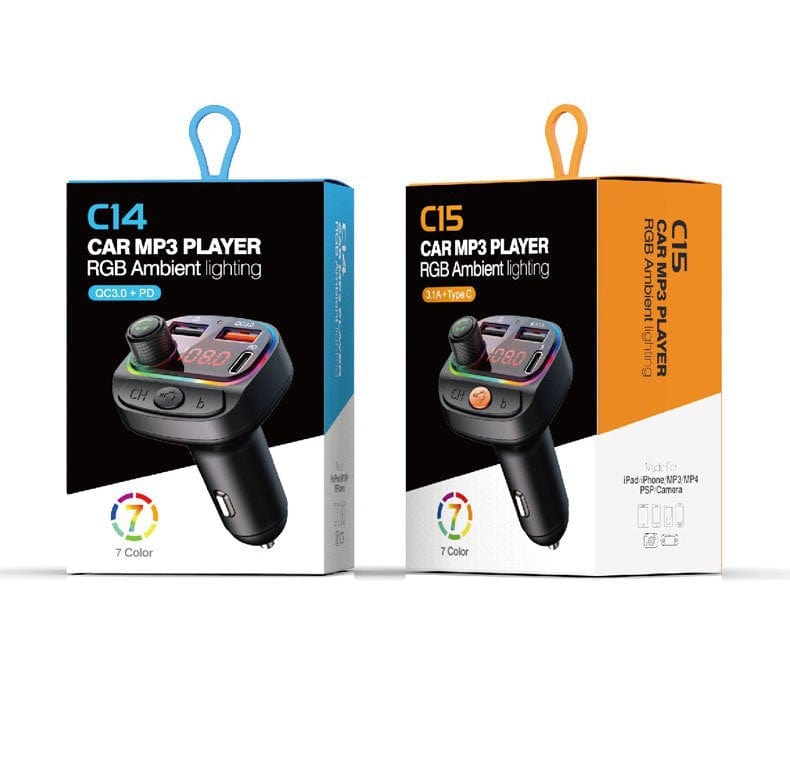 Colorful Mp3 Bluetooth Hands-free Fast Car Charger