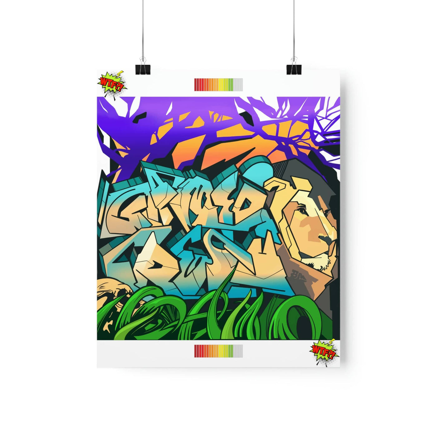 The Gamer Fresh Graffiti | Streamer All Art Lion | Premium Matte Vertical Poster