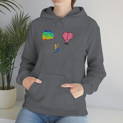 Gamer Fresh | Limited Edition Player Brain vs  Player Heart | Heavy Blend Unisex Hooded Sweatshirt