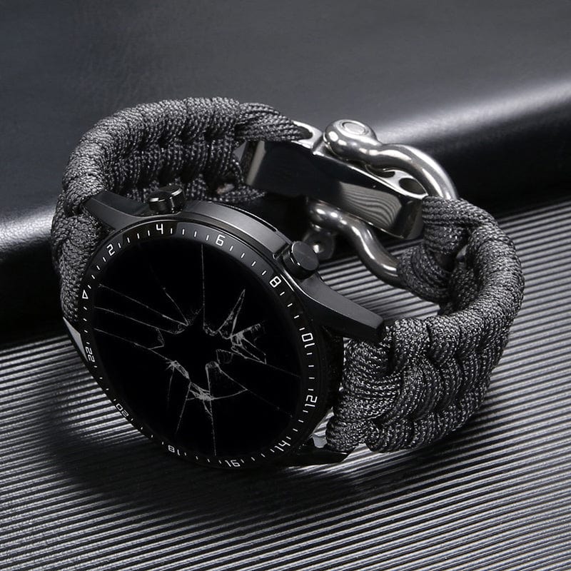 The "Nomad Aviator" Outdoor Paracord Braided Strap Watch