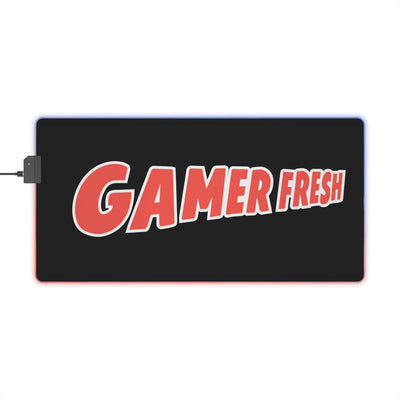 The Gamer Fresh | LED Gaming Computer Desk Mat | Black
